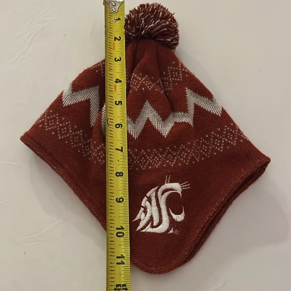 WSU Washington State University Cougars Vintage? kids Trapper Style Hat Sz 8-20